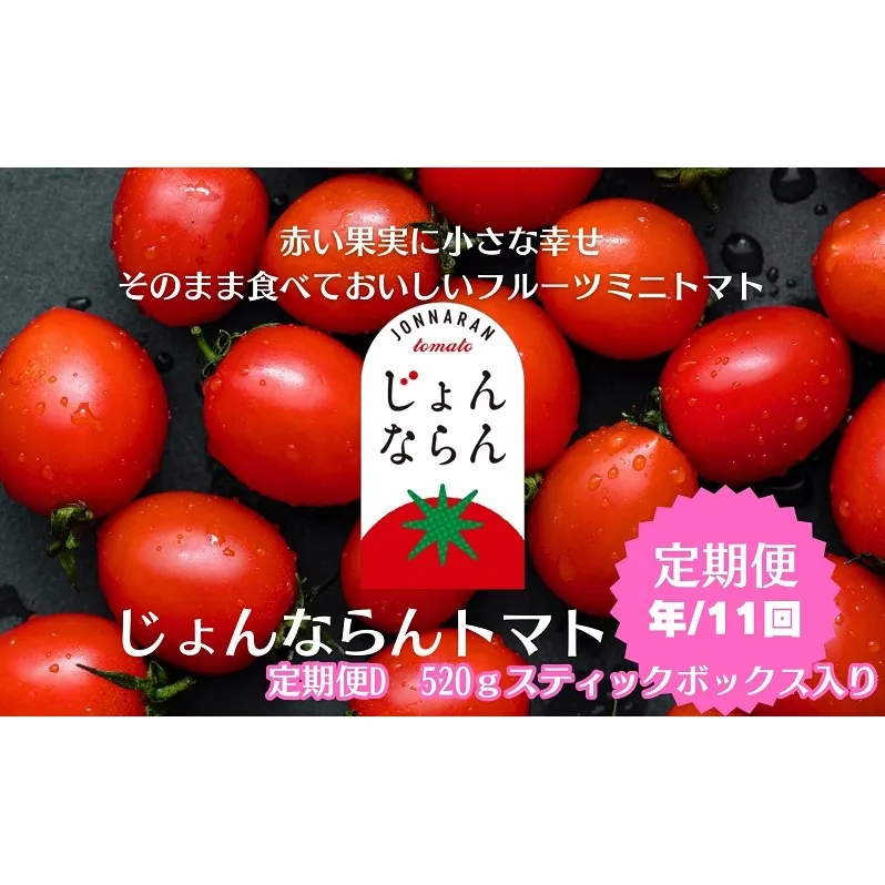 モリヒロ園芸が育てたじょんならんトマトの定期便D　スティックボックス入り（年間11回） 野菜 ミニトマト 甘い フルーツ サラダ 