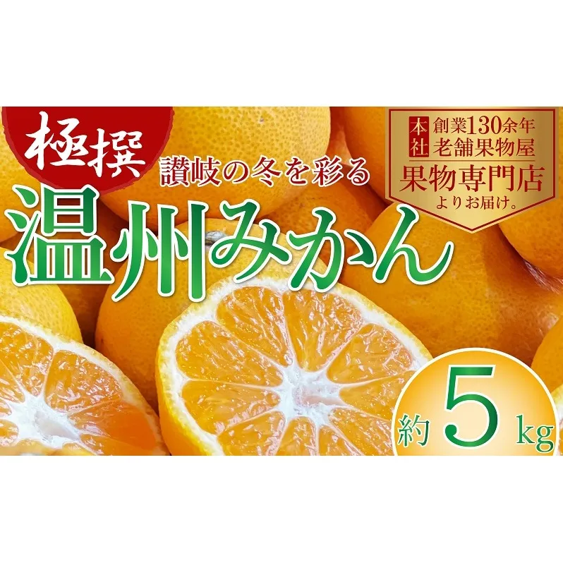 【2026年11月上旬より順次発送】極撰！温州みかん 約5kg 果物 柑橘 フルーツ 程よい酸味 ジューシー 甘い 国産 日本産 冬の味覚 冬の果物 冬のフルーツ