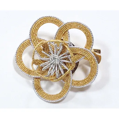 水引髪飾り・ゴールド お祝い ギフト アクセサリー ブローチ 髪留め