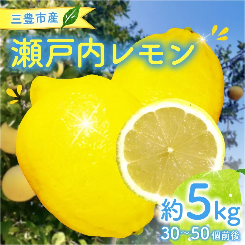 【ふるさと納税】【配送不可地域：北海道・沖縄県・離島】 三豊市産 瀬戸内レモン 約５ｋｇ（30～50個前後） 檸檬 れもん 爽やか 香り レモン 国産 lemon オーガニック 瀬戸内 有機レモン 通販 お取り寄せ オーガニックレモン 瀬戸内レモン フレッシュレモン  秋 旬