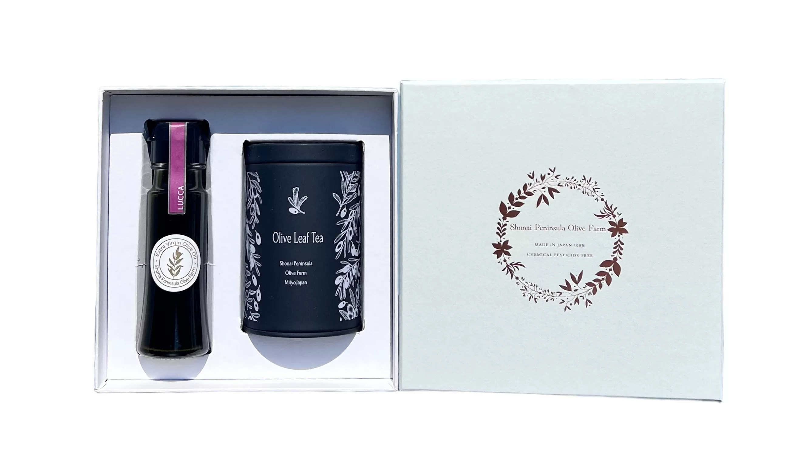 [ふるさと納税][プレミアムグレード]エキストラバージンオリーブオイル ルッカ種(46g)とオリーブリーフティーのセット
