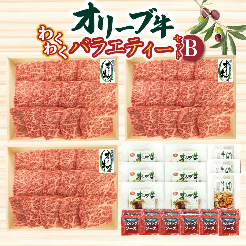 【ふるさと納税】オリーブ牛 わくわくバラエティーセットB