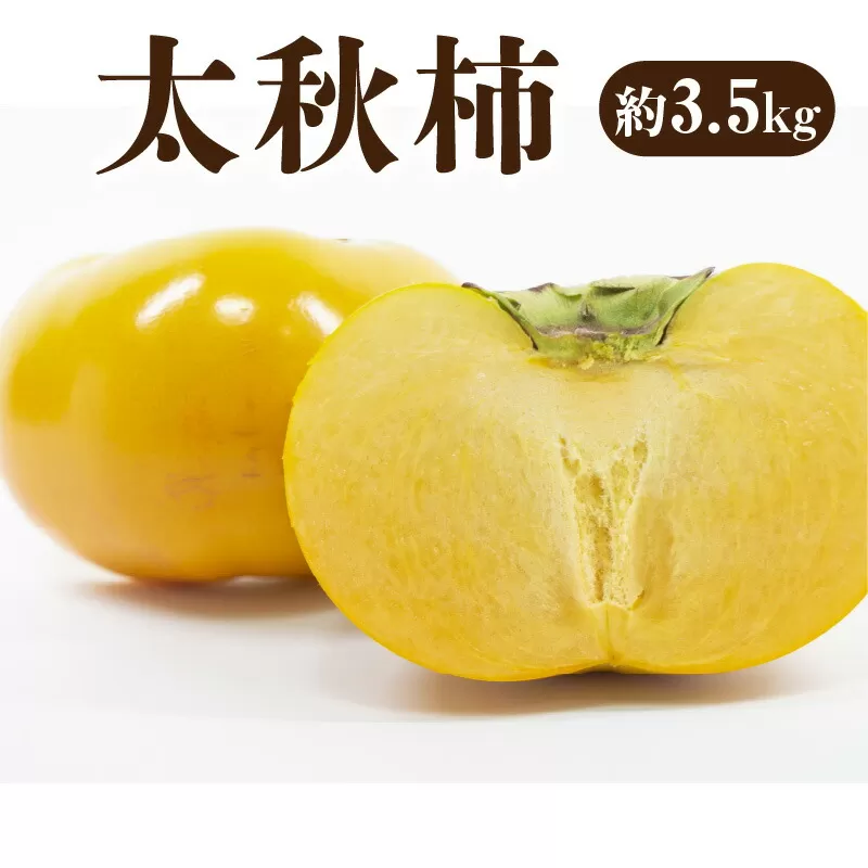 【ふるさと納税】【先行予約】【配送不可地域：北海道・沖縄県・離島】新食感甘柿 「太秋柿（たいしゅうがき）」 約3.5kg  国産 柿 カキ かき kaki 直送 新鮮 旬 オーガニック 健康効果 保存方法 美容効果 栄養価 送料無料 フルーツ 果物 詰め合わせ 詰合せ