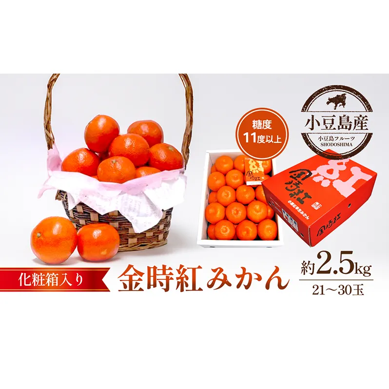 金時紅みかん 約2.5kg化粧箱