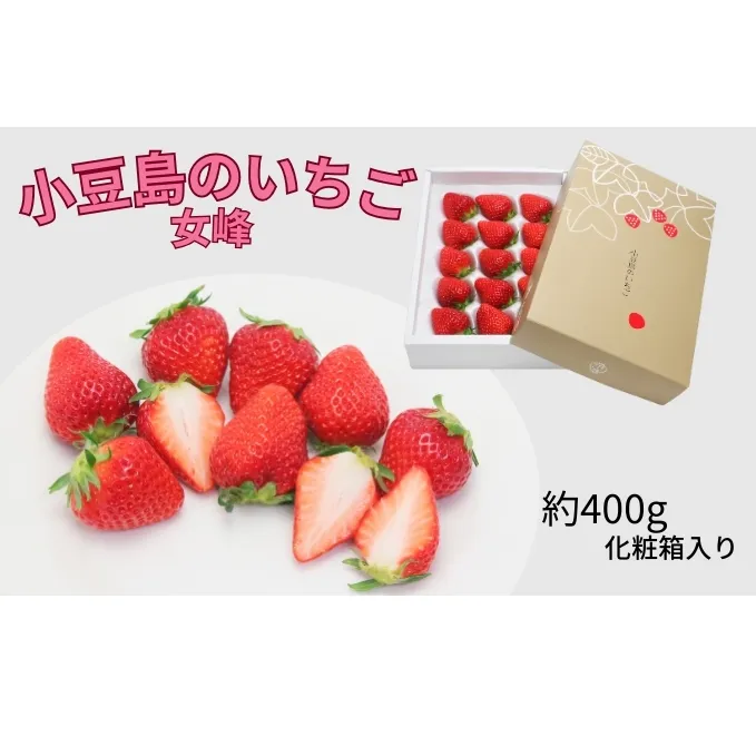 【 小豆島 】小豆島のいちご（女峰）400g 化粧箱入り 果物類 苺 イチゴ