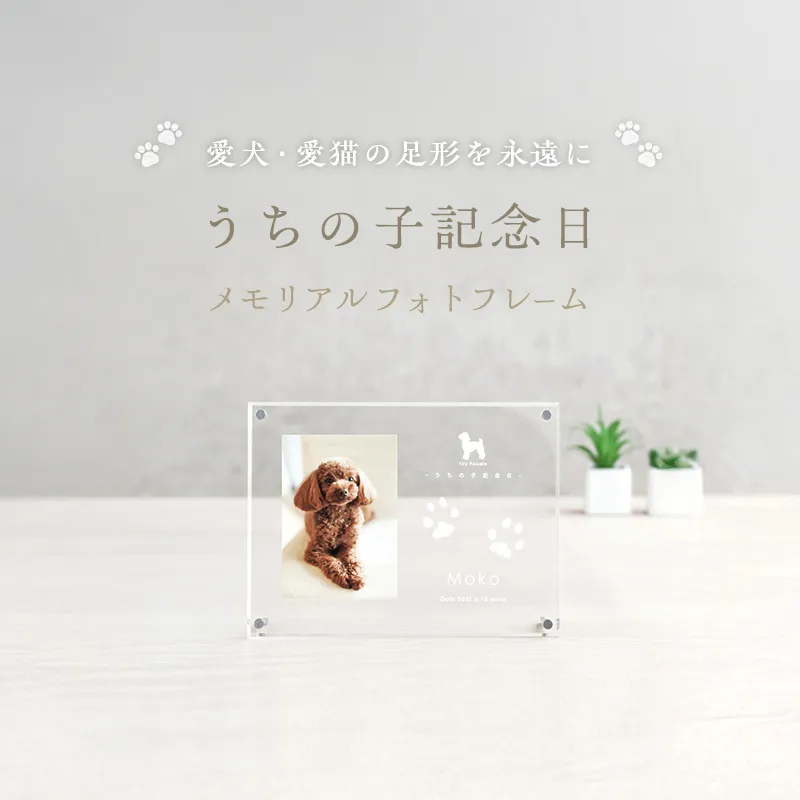 うちの子記念日 フォトフレームよこ/P-UA10Y