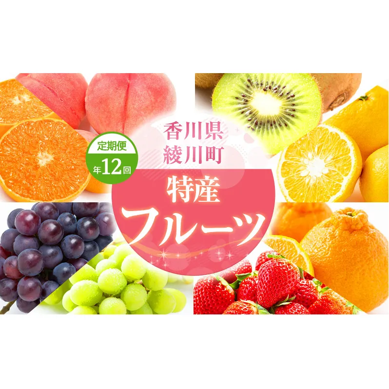 特産　フルーツ　定期便（年12回） 香緑キウイ さぬきひめいちご しらぬひ 貯蔵 デコポン