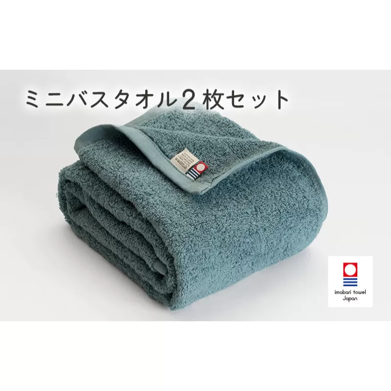 （今治タオルブランド認定）今治ベーシックタオル　ミニバスタオル　2枚セット（グリーン）