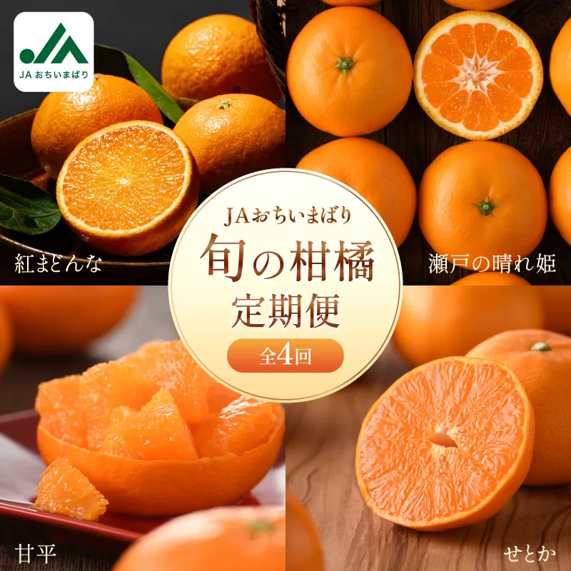 ＪＡおちいまばり柑橘定期便（４回コース）＜紅まどんな／瀬戸の晴れ姫／甘平／せとか＞