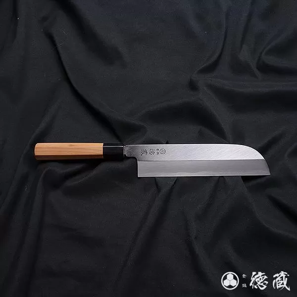 土佐打ち刃物 鎌形薄刃包丁 225mm | 片刃 上白鋼 イチイ八角柄 徳蔵オリジナル【27012】 【グレイジア株式会社】 [ATAC093]