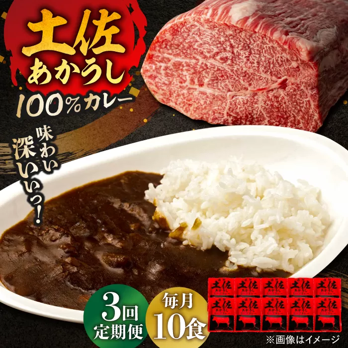 【3回定期便】高知土佐あかうしビーフカレー 10食セット/ レトルト カレー あか牛 土佐あかうし 牛肉 牛カレー 保存食 常備 人気 おすすめ 高知市 【株式会社 四国健商】 [ATAF137]