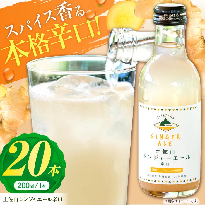 土佐山ジンジャエール辛口M(200ml) 20本入り 【一般財団法人夢産地とさやま開発公社】 [ATBH004]