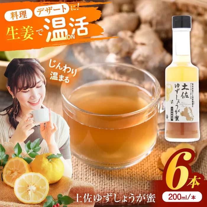 土佐ゆずしょうが蜜6本【はるのTERRACE】 [ATAV010]