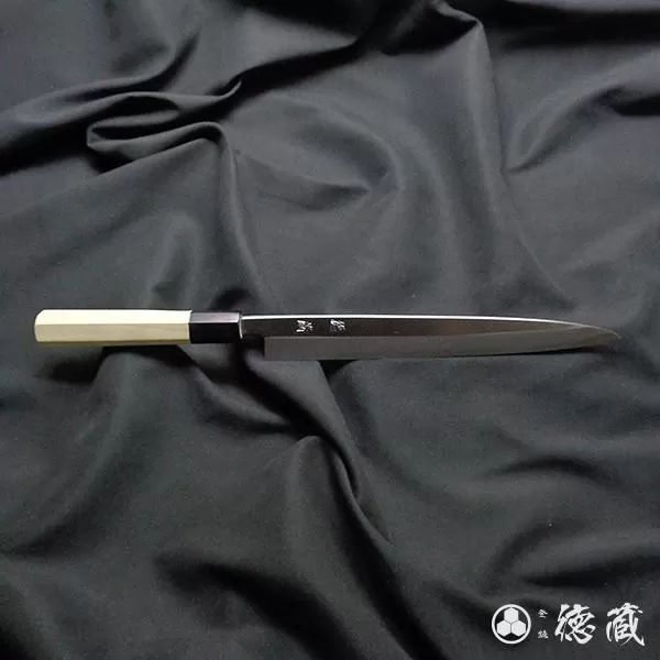 土佐打ち刃物 柳刃包丁 240mm 片刃 白紙2号 朴八角柄 徳蔵オリジナル 【32002】【グレイジア株式会社】[ATAC115]