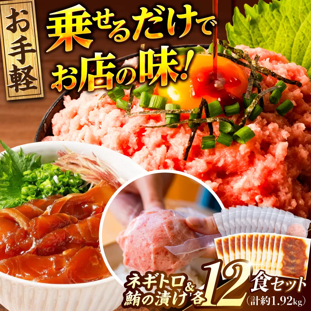 ネギトロ 約80g×12パック＋マグロの漬け 約80g×12パック 【興洋フリーズ株式会社】 [ATBX052]