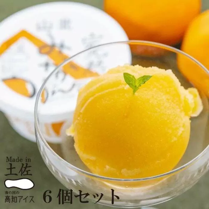 高知アイス 完熟山北みかんシャーベット6個 ミカン Made in 土佐 完熟みかん 【グレイジア株式会社】 [ATAC383]