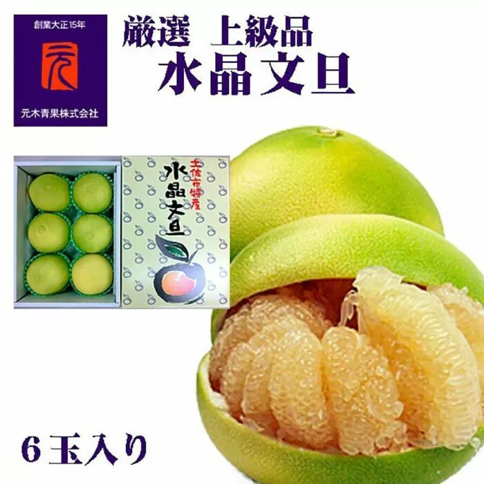 厳選上級品　水晶文旦　約３kg（６玉入り）　化粧箱入　【グレイジア株式会社】 [ATAC344]