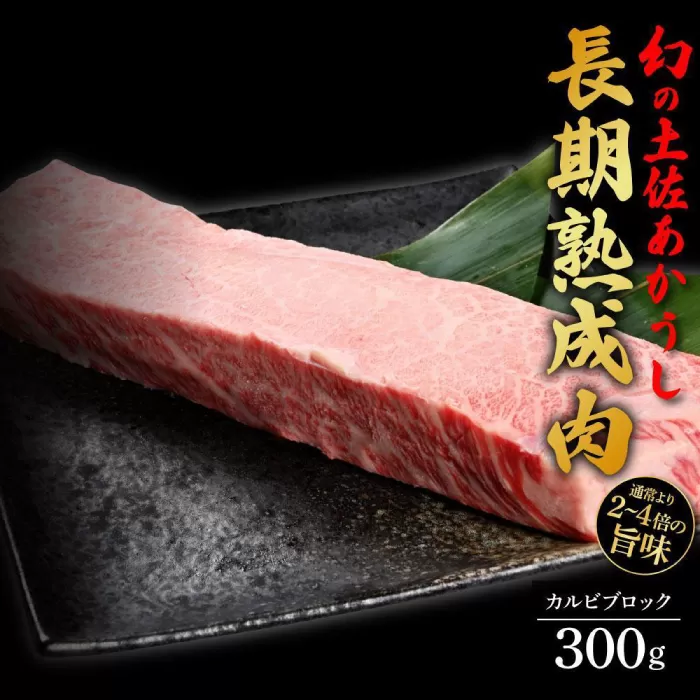 エイジング工法 熟成肉 土佐あかうし 特選カルビ ブロック 約300g 冷凍 【株式会社LATERAL】 [ATAY025]