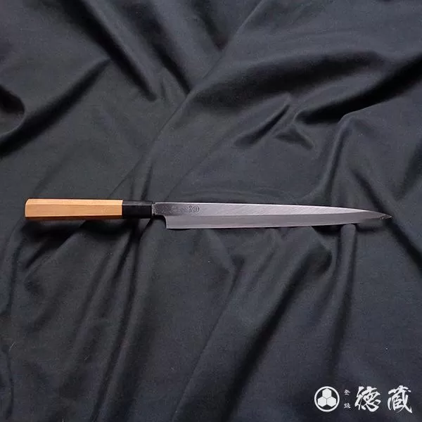 土佐打ち刃物 フグ引き包丁 270mm 片刃 上白鋼 イチイ八角柄 徳蔵オリジナル 【27005】【グレイジア株式会社】[ATAC088]