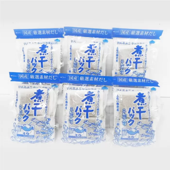 土佐の鰹節屋 無添加の煮干パックこんぶ入り 6袋【森田鰹節株式会社】 [ATBD019]