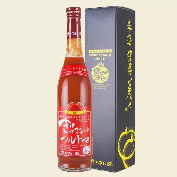 ぎゅぎゅっとフルトマ 赤ラベル (糖度8度) 500ml 池一菜果園 池トマト トマトジュース 【グレイジア株式会社】 [ATAC274]
