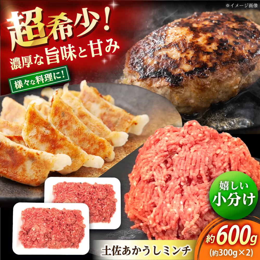 高知 土佐あかうしミンチ 約600g（約300g×2パック） / 高知県 土佐 あかうし 赤牛 和牛 お肉 牛肉 牛 ミンチ 贈答 ギフト 贅沢 【焼肉寛十郎】 [ATDO007]