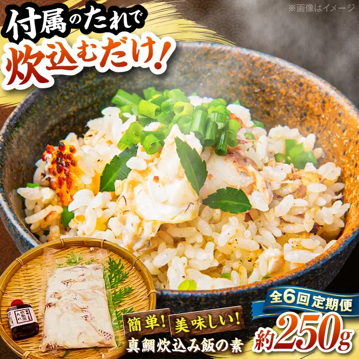 【6回定期便】高知県産「真鯛」炊込みの素 3合炊込み用タレ付 【興洋フリーズ株式会社】 [ATBX098]