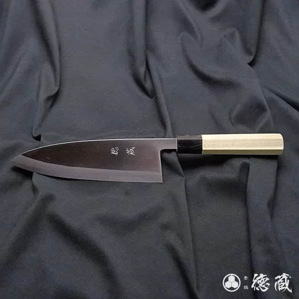 土佐打ち刃物 左片刃 出刃包丁 210mm 白紙2号 朴八角柄 徳蔵オリジナル 【32050】【グレイジア株式会社】[ATAC136]