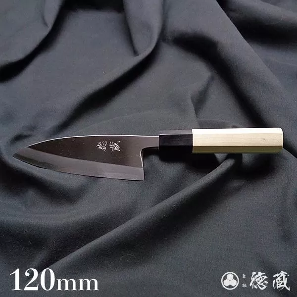 土佐打ち刃物 左片刃 出刃包丁 120mm 白紙2号 朴八角柄 徳蔵オリジナル 【32044】【グレイジア株式会社】[ATAC130]