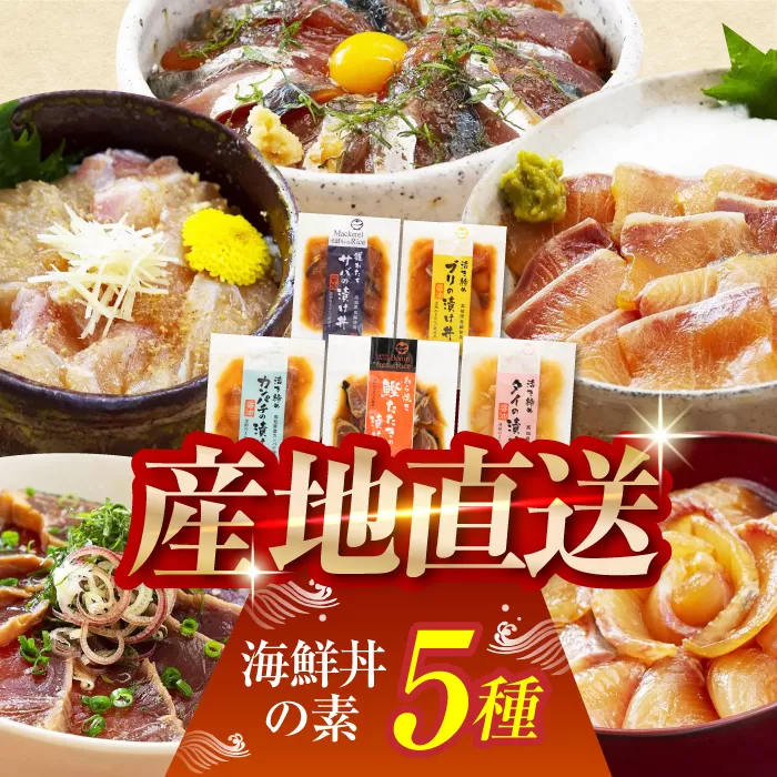 土佐の海鮮丼の素 5種食べ比べセット 【株式会社 四国健商】 [ATAF018]