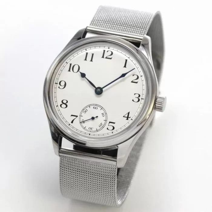 正美堂オリジナル腕時計/クラシック文字盤/スイス製手巻きムーブメント/メッシュブレスレット /s50hw42cdgab