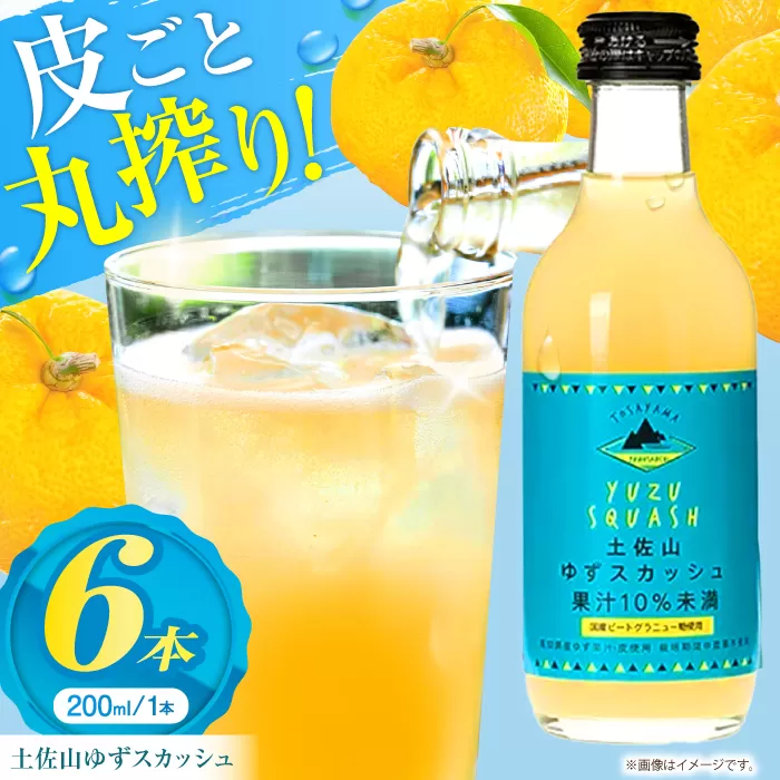 土佐山ゆずスカッシュ M(200ml)　6本入り【一般財団法人夢産地とさやま開発公社】 [ATBH001]