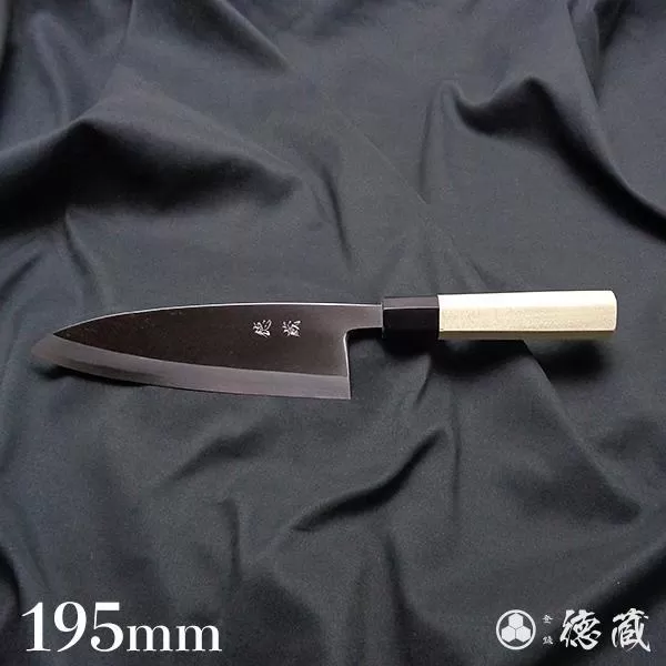 土佐打ち刃物 左片刃 出刃包丁 195mm | 白紙2号 朴八角柄 徳蔵オリジナル【32049】 【グレイジア株式会社】 [ATAC135]