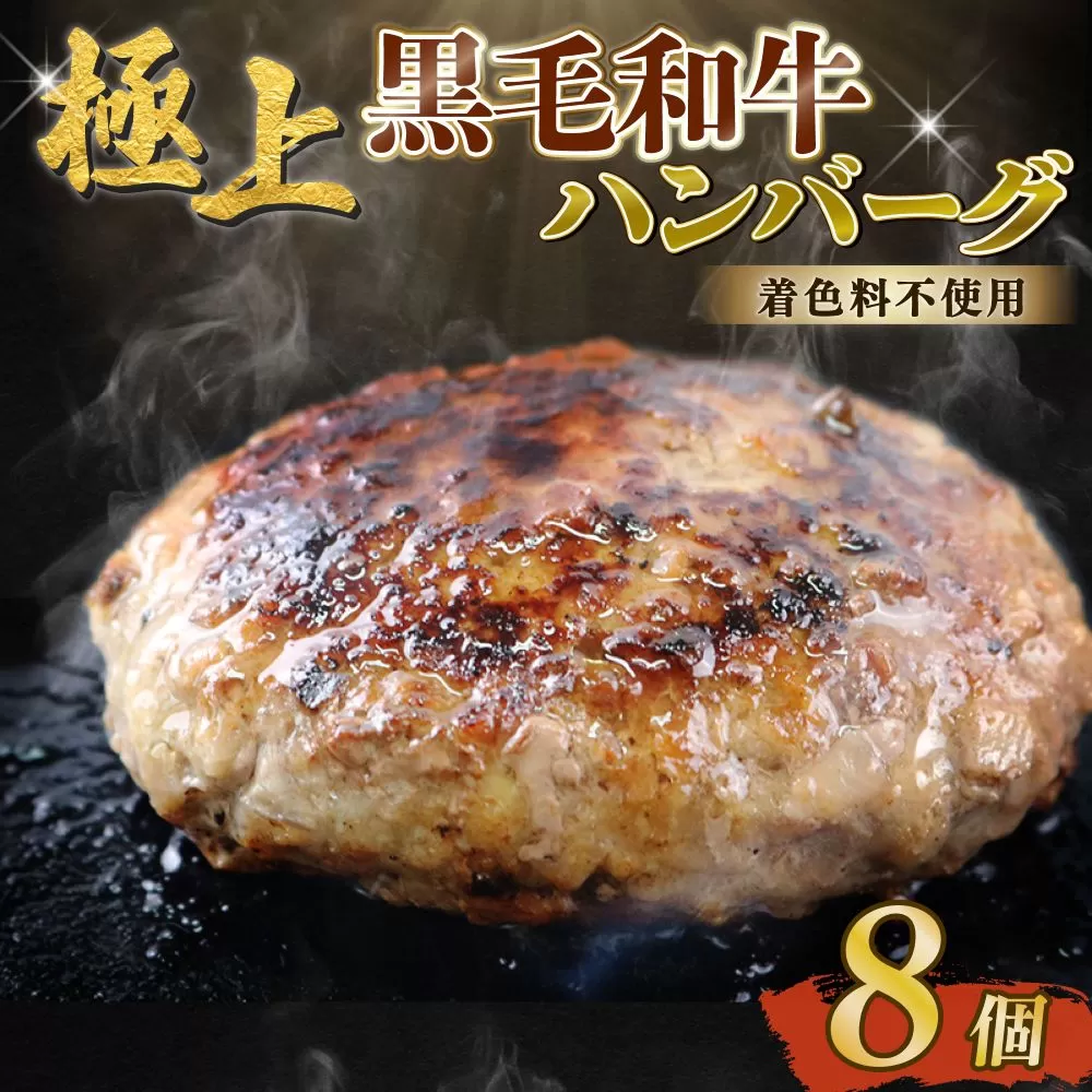 自家製 手作り 黒毛和牛ハンバーグ 約90g×8個 総計約720g ハンバーグ 国産 牛肉 100％ 【(有)山重食肉】（室戸海洋深層水塩使用）