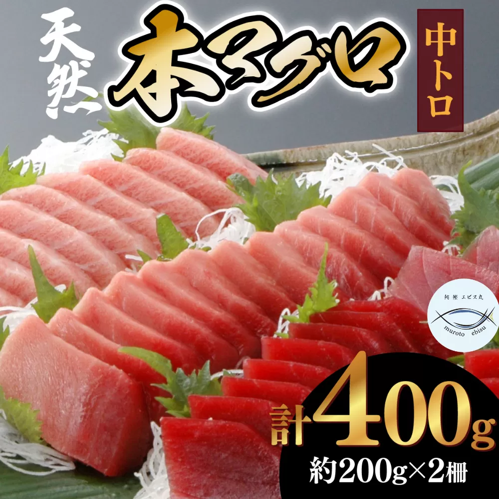 天然本マグロ　中トロ　２柵（４００ｇ）