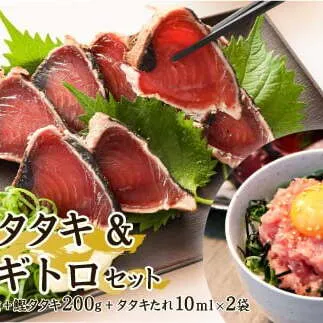 本鮪入りネギトロ・鰹のタタキのセット ネギトロ200g かつおのたたき200g マグロ まぐろ まぐろたたき かつおタタキ 鰹 ねぎとろ ネギトロ丼 鮪 海鮮 詰め合わせ セット【株式会社大熊】 [BQAA029]