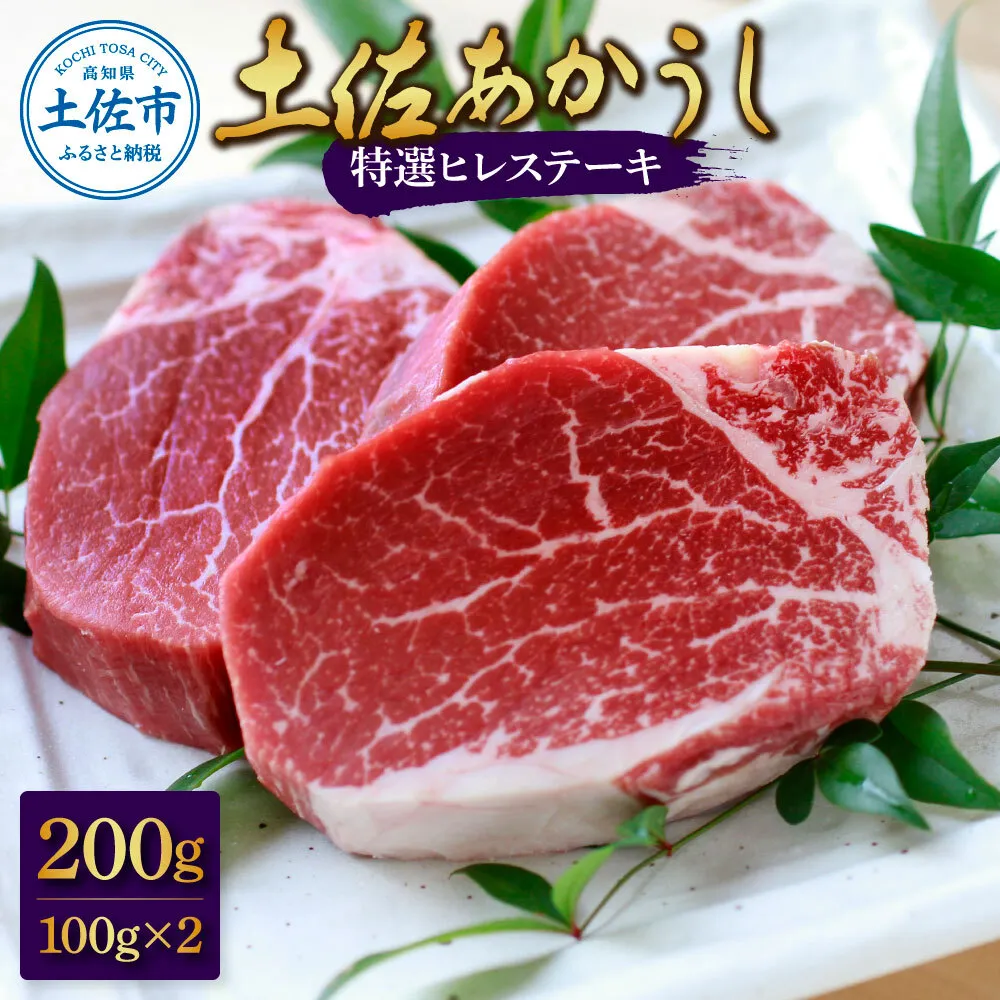 土佐和牛特選ヒレ肉200g 特製ソース2種類付[ステーキ用][株式会社松尾] [BQBL001]