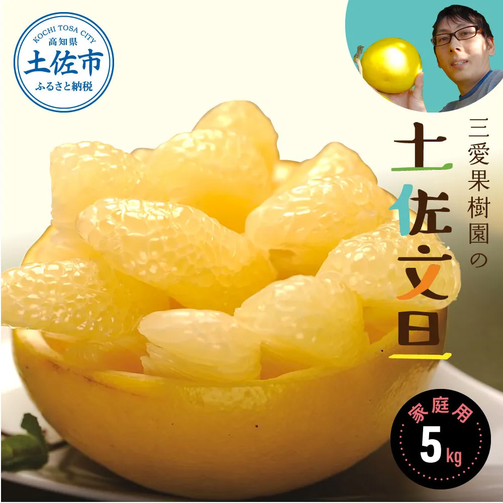 【先行予約】三愛果樹園の土佐文旦 家庭用 約5kg / 土佐文旦 みかん 柑橘 ぶんたん ブンタン 果物 フルーツ 〈2027年2月上旬から順次発送〉【三愛果樹園】