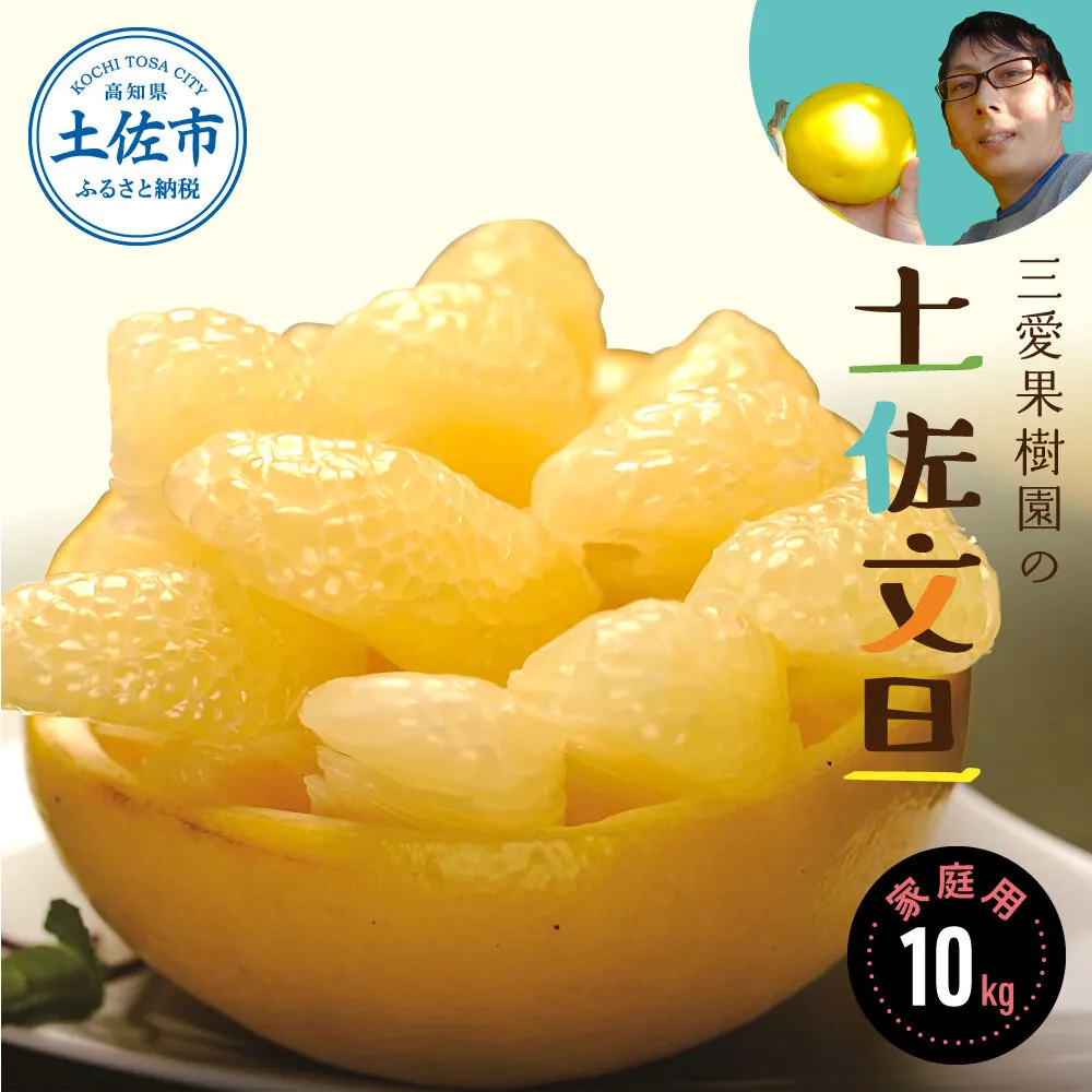 【先行予約】三愛果樹園の土佐文旦　家庭用　約10kg / 土佐文旦 みかん 柑橘 ぶんたん ブンタン 果物 フルーツ 〈2027年2月上旬から順次発送〉【三愛果樹園】