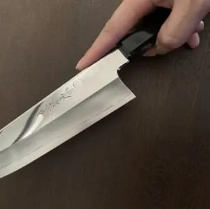 切付型三徳包丁鏡面180ミリ銀3鋼