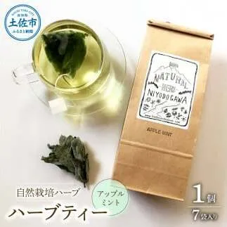 ハーブ仁淀川産 自然栽培ハーブ アップルミント ハーブティー ティーバッグタイプ 7袋入 ティーバッグ ハーブ ミント お茶 ブレイクタイム 睡眠 リラックス プレゼント ギフト【ハーブ仁淀川】 [BQBO008]