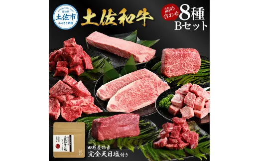 土佐和牛詰め合わせ8種Bセット 長期熟成肉 8種 詰め合わせ セット 田野屋銀象 完全天日塩付き 牛肉 肉 お肉 和牛 国産 牛 赤身 ヒレ カルビ ロース ブロック【株式会社LATERAL】 [BQAU067]
