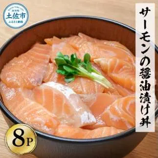 サーモンの醤油漬け丼 8袋セット 1パック60g 漬け丼 海鮮丼 サーモン丼 出汁茶漬け おかず おつまみ 惣菜 魚 魚介類 海鮮 個包装 小分け 真空パック 簡単【企業組合　宇佐もん工房】 [BQAB057]