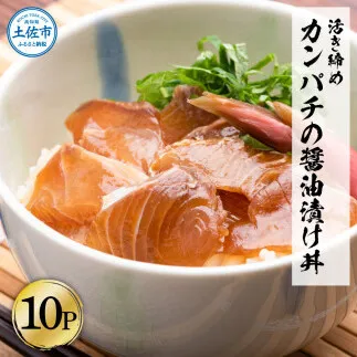 訳あり 活き締めカンパチの醤油漬け丼(10P)セット かんぱち 醤油 特製タレ 惣菜 魚 魚介類 海鮮 海鮮丼 お茶漬け 新鮮 高鮮度 ご自宅用 ご家庭用 美味しい【企業組合　宇佐もん工房】 [BQAB034]