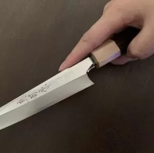 切付型ペティ包丁鏡面150ミリ銀３鋼　包丁 日本製 ペティナイフ ステンレス 刃渡り15cm 150mm 料理 高級 本格的 コンパクト 【田所刃物株式会社】 [BQAS009]