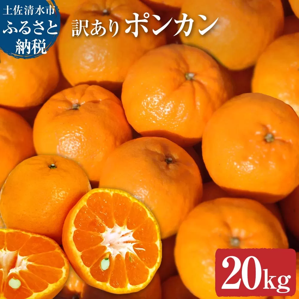 【令和８年発送　訳あり】ぽんかん20kg（オレンジ園）20キロ  デコポンの親 みかん ミカン 果物 果実 柑橘 フルーツ おやつ デザート ジューシー 甘い 美味しい 健康 家庭用 国産【R01082】