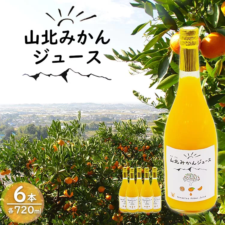 山北みかんジュース 720ml×6本 - 果汁100% 高知県産 ブランドみかん 温州みかん ストレートジュース 果物 フルーツ 柑橘 オレンジ おいしい 甘い おすそ分け 飲み物 飲料 送料無料 のし 贈り物 ご褒美 ギフト 柑橘類 酸味 あまい 美味しい オレンジ ミカン 蜜柑 ギフト 贈答用 贈答品 プレゼント 内祝い お祝い お礼 御礼 熨斗 丸ごと フレッシュ くだもの 果物 フルーツ 高知県 香南市 常温 yk-0041