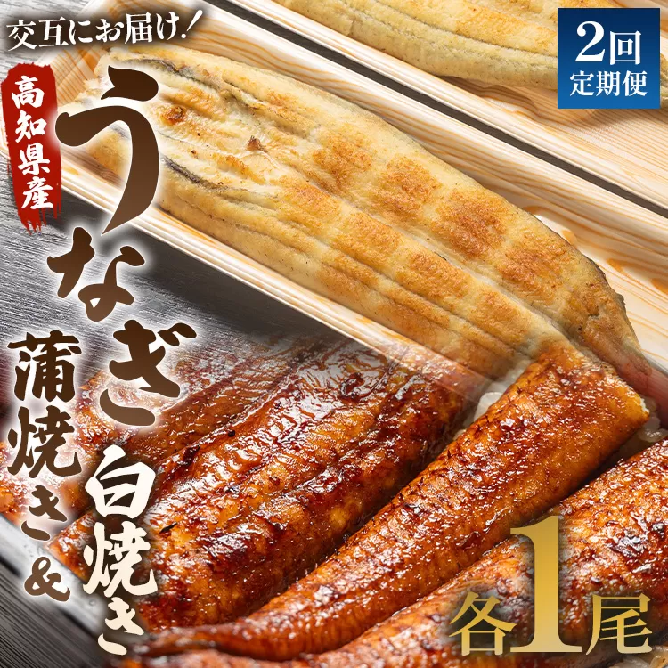 うなぎ 定期便 2回 うなぎ蒲焼き&白焼き120g 1尾(無頭)　交互にお届け 魚介 国産 海鮮 魚 かばやき 鰻 ウナギ 惣菜 おかず お手軽 加工品 加工食品 冷凍 しらやき セット 食べ比べ Wun-0043
