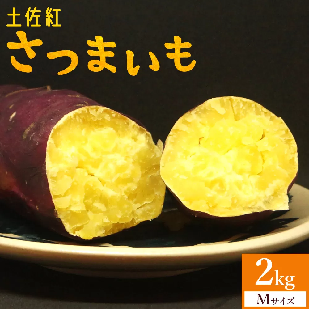 [2026年発送分]さつまいも(土佐紅) Mサイズ 2kg - サツマイモ さつま芋 野菜 焼き芋 やきいも 焼いも 蒸し芋 おやつ スイーツ スイートポテト 国産 アスタ農園 at-0049