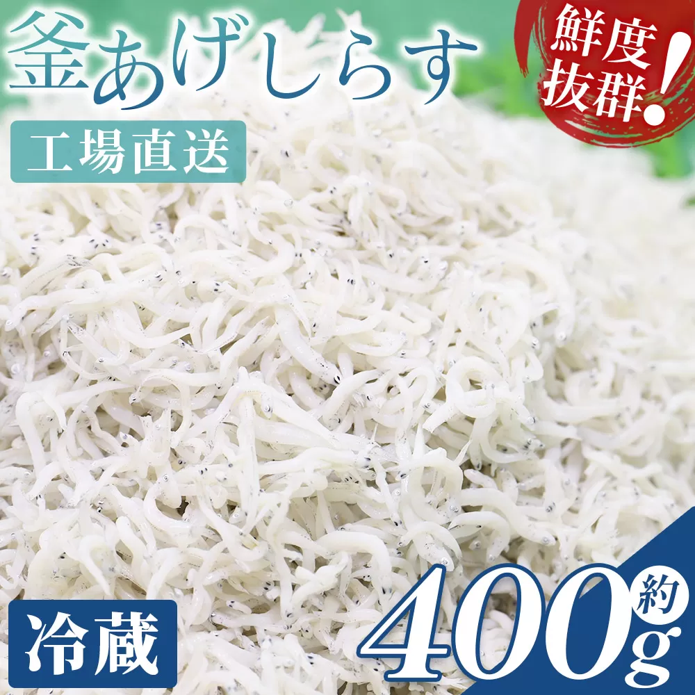 釜あげしらす(ちりめん) 約400g - 国産 ちりめん しらす シラス 稚魚 魚介 魚 海産物 天日干し 釜茹で ドロメ サラダ 和え物 アレンジ 料理 ご飯のお供 三浦屋海産 高知県 香南市 冷蔵 mu-0007